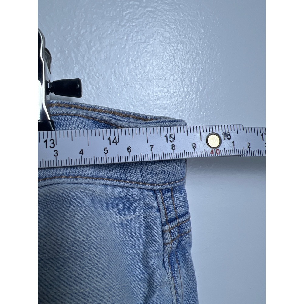 American Eagle Light Wash Distressed Mom‎ Jeans High Rise Ripped Denim 8 
Long - Picture 2 of 9